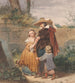 Ein Vater mit zwei Kindern am Grab der Mutter - Willem Hendrik Schmidt — Ansicht des Kunstwerks