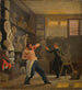 Ein Bildhauer in seinem Atelier, der nach der Natur arbeitet, der Medailleur Christen Christensen - Wilhelm Bendz — Ansicht des Kunstwerks