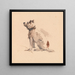 Ein sitzender Terrier im Profil links - Peter DeWint — gerahmtes Bild an der Wand
