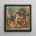 Eine fröhliche Gesellschaft - Jacob Jordaens — gerahmtes Bild an der Wand