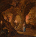 Eine Hexe in einem Wald umgeben von Teufeln - Jan Jansz Van Buesem — in einem Innenraum präsentiert