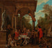 Eine elegante Gesellschaft beim Dinner auf einer Terrasse - Jan Josef Horemans der Ältere — Ansicht des Kunstwerks