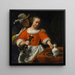 Eine junge Frau und ein Reiter - Cornelis Bisschop — gerahmtes Bild an der Wand