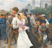 Eine Parade vor der Kirche von Saint Charles - Josef Engelhart — Ansicht des Kunstwerks