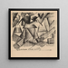 Ein Bauer sucht Wasser - Kazimir Malevich — gerahmtes Bild an der Wand