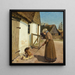 Eine Henne mit ihren Küken - Hans Andersen Brendekilde — gerahmtes Bild an der Wand