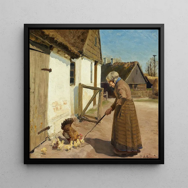 Hans Andersen Brendekilde - En hne med sine kyllinger.webp