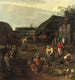 Eine Dorfszene mit Bauern bei der Arbeit - Jan Siberechts — Ansicht des Kunstwerks