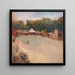 Ein Sommerabend auf dem Jahrmarkt im Hirschpark nördlich von Kopenhagen - Fridolin Johansen — gerahmtes Bild an der Wand
