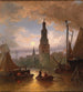Eine Ansicht von Amsterdam im Mondschein - Elias Pieter van Bommel — Ansicht des Kunstwerks