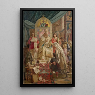 Uro Predi - Saint Sava blesses Srpad.webp