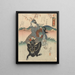 Frau reitend auf einem Stier - Utagawa Kunimaro — gerahmtes Bild an der Wand
