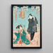 Eine Szene aus dem Stück Hana no hoka ni waka no kyokuzuki - Utagawa Kunisada Toyokuni III — gerahmtes Bild an der Wand