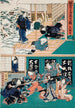 Akt IX Oishi Verkleidung Yuranosuke als Mönch Flötist Komusô Oishi Angriff Honzô für die verursachte den Tod von Enya - Utagawa Kunisada Toyokuni III — Ansicht des Kunstwerks