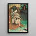 Schauspieler in der Rolle des Toriyama Akisaku im Stück Shiranui Monogatari - Utagawa Kunisada Toyokuni III — gerahmtes Bild an der Wand
