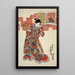 Poème de Kamakura Udaijin - Utagawa Kunisada Toyokuni III — gerahmtes Bild an der Wand