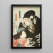 Erste Szene des Stücks Chūshingura, Kō no Moronao und Kaoyo Gozen - Utagawa Kunisada Toyokuni III — gerahmtes Bild an der Wand
