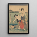 Die Frauen des Salzes - Utagawa Kunisada Toyokuni III — gerahmtes Bild an der Wand