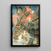 Watnai, das einen Tiger zeigt - Utagawa Kunisada Toyokuni III — gerahmtes Bild an der Wand