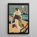 Weißes Gemälde - Utagawa Kunisada Toyokuni III — gerahmtes Bild an der Wand