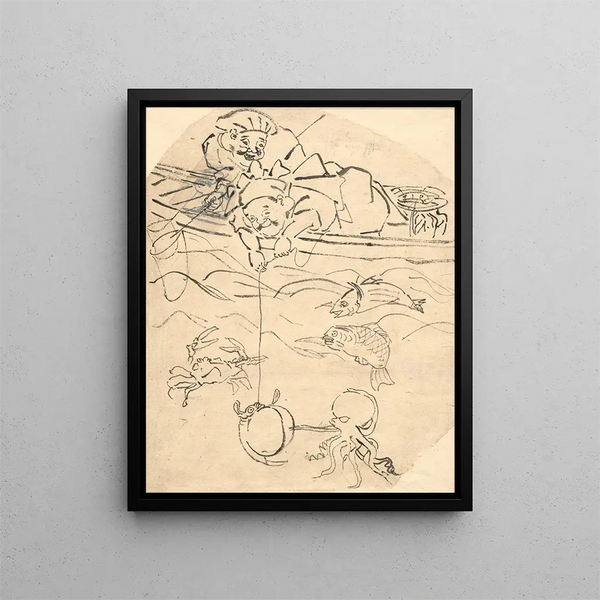 Utagawa Kuniyoshi - Daikoku and Ebisu Two of the Seven Gods of Happiness.webp