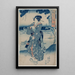 Geisha am Flussufer des Sumida-Flusses - Utagawa Kuniyoshi — gerahmtes Bild an der Wand