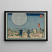 Neues Yoshiwara Shin Yoshiwara - Utagawa Kuniyoshi Gemälde — gerahmtes Bild an der Wand
