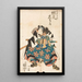 L'acteur Band Shka dans le rôle de boshi Rikiya dans la pièce Kanadehon Chshingura - Utagawa Kuniyoshi — gerahmtes Bild an der Wand