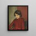 Portrait von Praskovia Anatolievna Mamontova - Valentin Alexandrovich Serov — gerahmtes Bild an der Wand