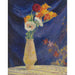Reproduktion des Gemäldes Vase d'Anémones sur Fond Bleu - Henri Lebasque