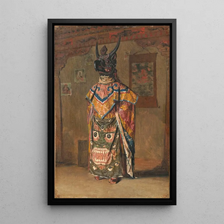 Vasily Vereshchagin - A Buddhist lama at a feast at Pemionchi Monastery Sikkim.webp