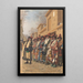 Chœur de derviches mendiant l'aumône à Tachkent - Vasily Vereshchagin — gerahmtes Bild an der Wand