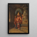 Statue von Vishnu im Tempel von Indra in Ellora - Vasily Vereshchagin — gerahmtes Bild an der Wand