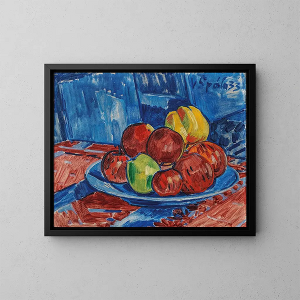 Naturstillleben mit Früchten - Václav Špála — gerahmtes Bild an der Wand