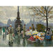 Reproduktion des Gemäldes Blumenverkäuferinnen am Louise-Linde-Brücke in Kopenhagen - Paul Fischer