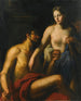 Hercule und Omphale - Venezianische Schule — Ansicht des Kunstwerks