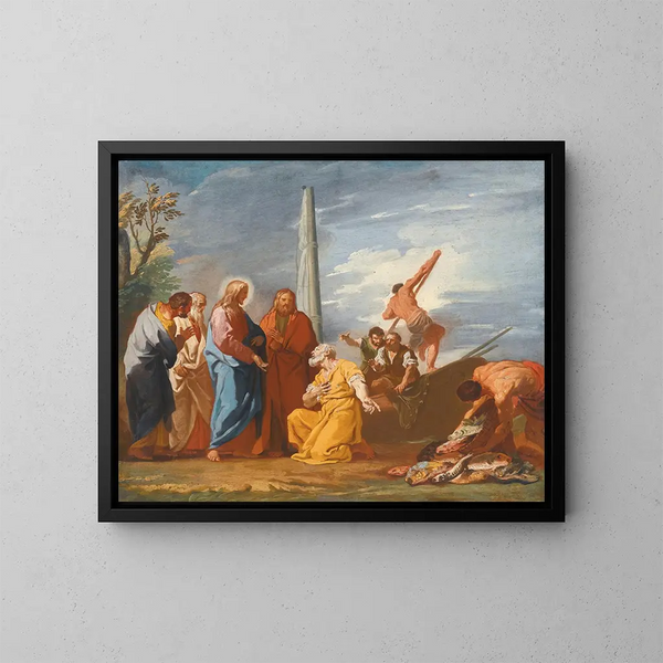 L'Appel de saint Pierre - Venedische Schule — gerahmtes Bild an der Wand