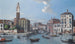 Venedig, der Eingang des Großen Kanals bei S. Geremia - Venezianische Schule — Ansicht des Kunstwerks