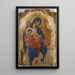Madone mit dem Jesuskind und St. Bernard - Lorenzo Veneziano — gerahmtes Bild an der Wand