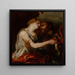 Venus entwaffnet Mars - Nachfolger von Anthony van Dyck — gerahmtes Bild an der Wand