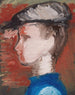 Junge mit Schirmmütze - Vera Mikhailovna Ermolaeva — Ansicht des Kunstwerks