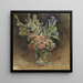 Glas mit Alpenblumen - Rudolf von Alt — gerahmtes Bild an der Wand