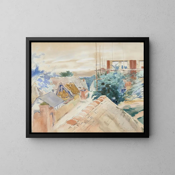 Fontaine Bellenger in Arbeit - Victor Émile Prouvé — gerahmtes Bild an der Wand