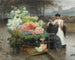Die Blumenhändlerin an den Ufern von Paris um 1890 - Victor Gabriel Gilbert — Ansicht des Kunstwerks