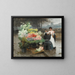 Die Blumenhändlerin an den Ufern von Paris um 1890 - Victor Gabriel Gilbert — gerahmtes Bild an der Wand