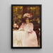 Dame in einem Café - Victor Guerrier — gerahmtes Bild an der Wand