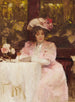 Dame in einem Café - Victor Guerrier — Ansicht des Kunstwerks