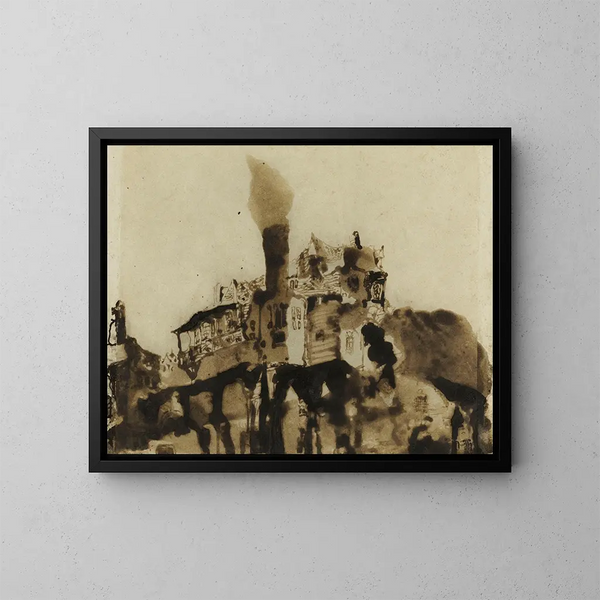 La ville aux balcons - Victor Hugo — gerahmtes Bild an der Wand