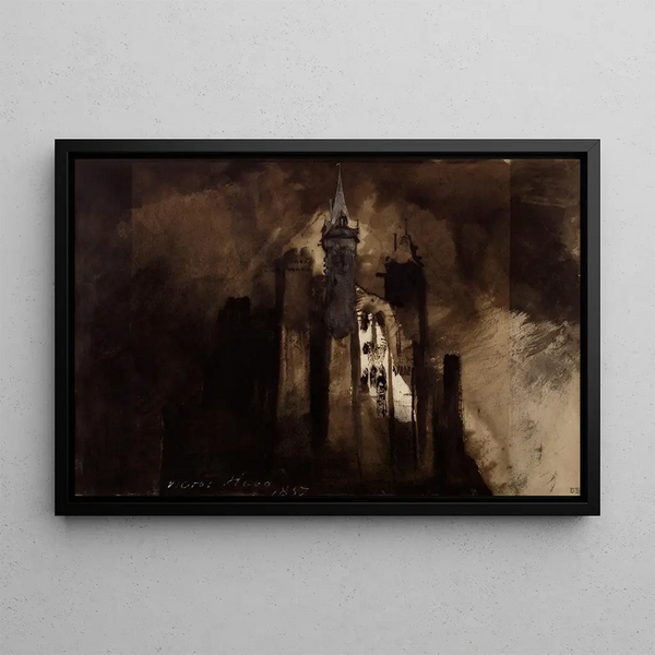 Der Burg im Sturm - Victor Hugo — gerahmtes Bild an der Wand