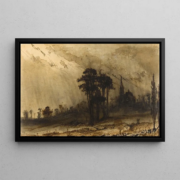 Landschaft - Victor Hugo — gerahmtes Bild an der Wand